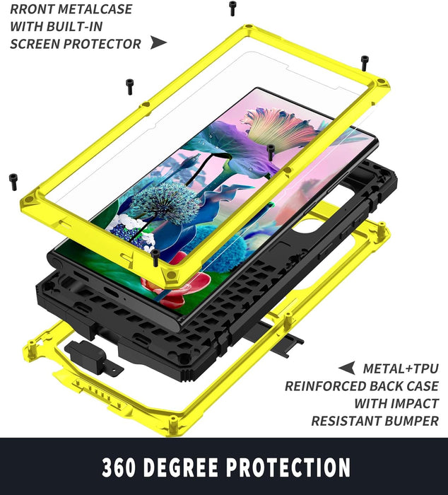 Simicoo Samsung S23 Ultra - Funda metálica con protector de pantalla para cámara - Quierox - Tienda Online