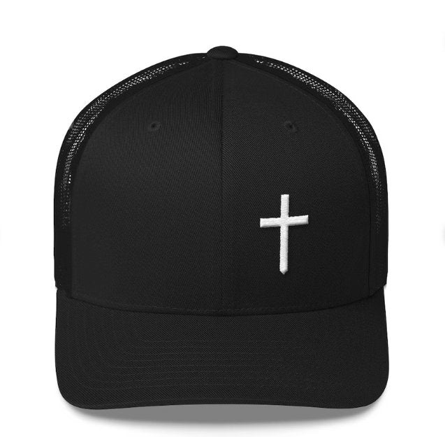 Sombrero de camionero retro con logo de cruz cristiana - Quierox - Tienda Online
