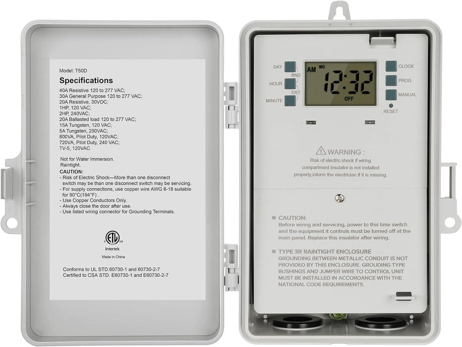 Suraielec Temporizador de piscina, interruptor digital de temporizador de bomba - Quierox - Tienda Online