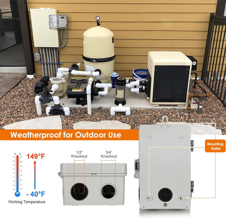 Suraielec Temporizador de piscina, interruptor digital de temporizador de bomba - Quierox - Tienda Online