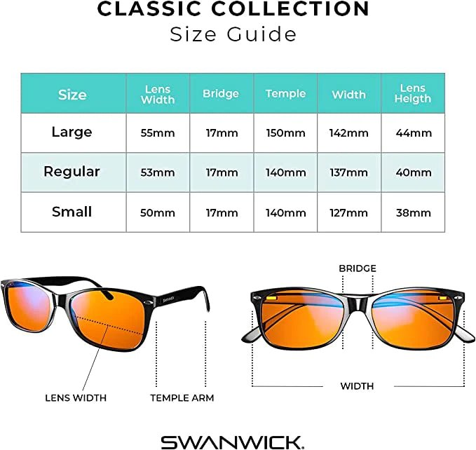 Swanwick Night Swannies Gafas clásicas de bloqueo de luz azul en color azul grisaseo - Quierox - Tienda Online
