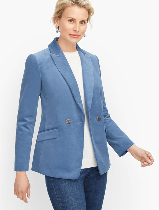 TABLOTS BLAZER DE PANA CON DOBLE BOTONADURA - Quierox - Tienda Online