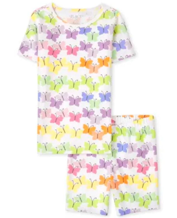 The Children's Place Pijama De Algodón Ajustado Con Mariposa Arcoíris - Quierox - Tienda Online