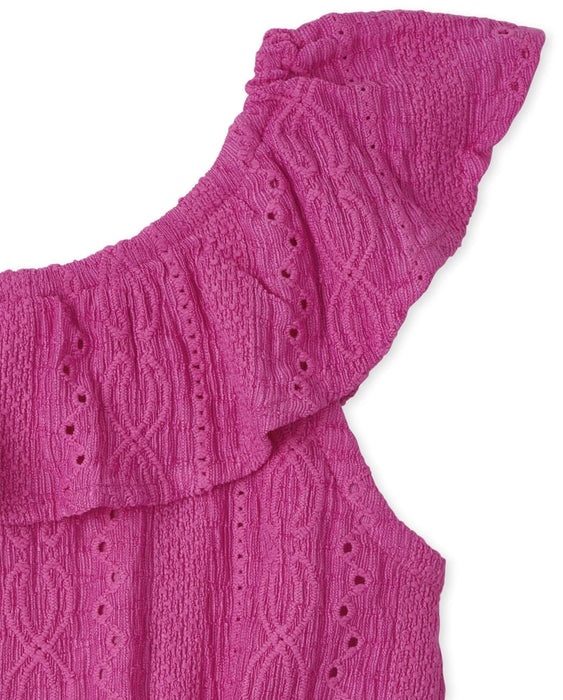 THE CHILDREN'S PLACE Vestido Niña Estampado Volantes - Fall Fuchsia - Quierox - Tienda Online