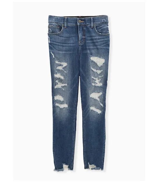 TORRID BOMBSHELL SKINNY JEAN PREMIUM STRETCH / DOBLADILLO DESGASTADO - Quierox - Tienda Online