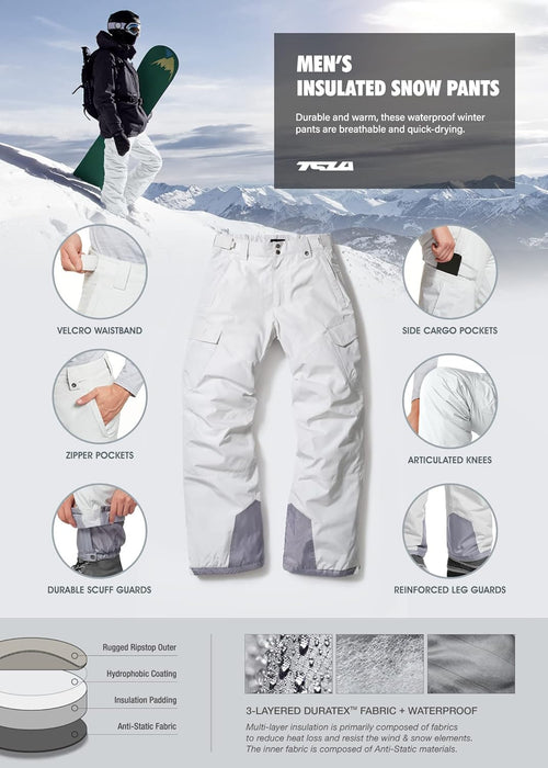 TSLA Pantalones de nieve de invierno para hombre impermeable - Quierox - Tienda Online