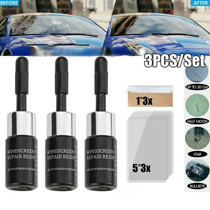Unidad de reparación 3 ml (1 botella) tiras de escape parabrisas coche- - Quierox - Tienda Online