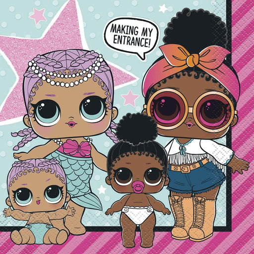 Unique Servilletas de almuerzo LOL Surprise 6.5 x 6.5 pulgadas - Quierox - Tienda Online