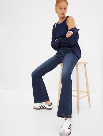 Vaqueros acampanados de tiro alto - Quierox - Tienda Online