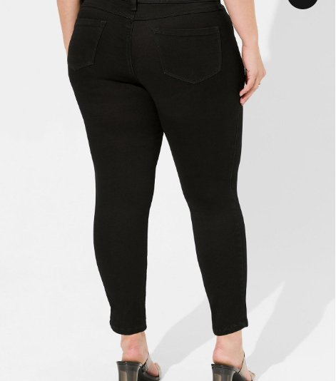 Vaqueros ajustados de lujo - Satén elástico negro - Quierox - Tienda Online