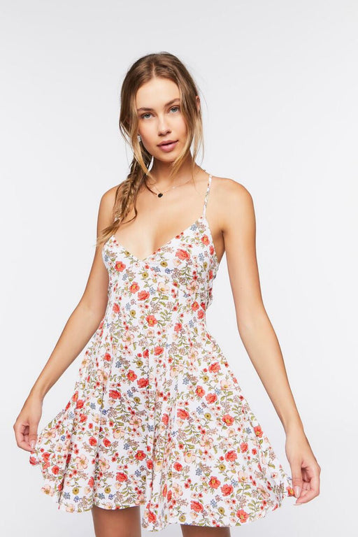 Vestido corto con estampado floral FOREVER 21 - Quierox - Tienda Online