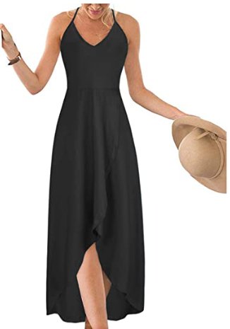 Vestidos de verano sin mangas y con cuello en V para mujer, de estilo casual, - Quierox - Tienda Online