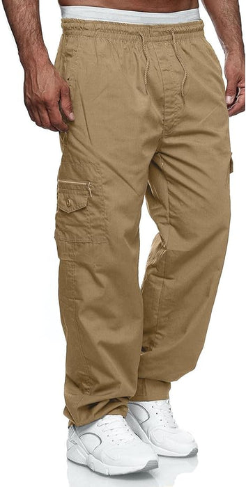 WZIKAI Pantalones cargo para hombre, ajuste relajado, con cordón - Quierox - Tienda Online