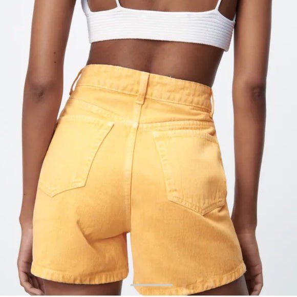 ZARA SHORTS DENIM EN NARANJA - Quierox - Tienda Online