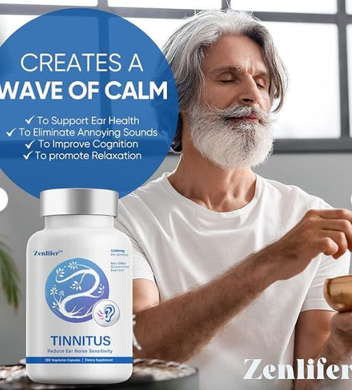 Zenlifer-1200MG Suplementos para aliviar el tinnitus y zumbidos en los oídos, 120 cápsulas - Quierox - Tienda Online